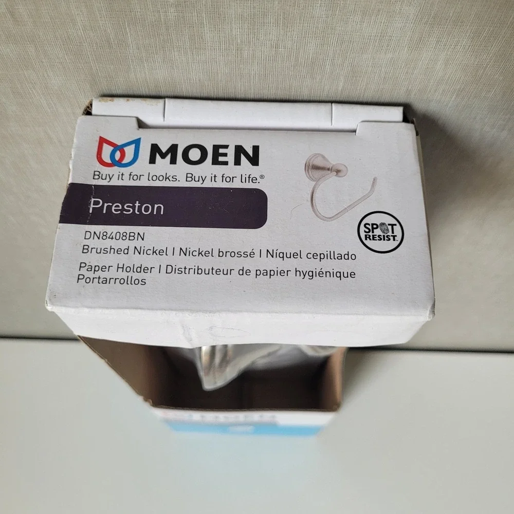 Moen Preston Brushed Nickel Toilet Paper Holder (DN8408BN) - Brand New